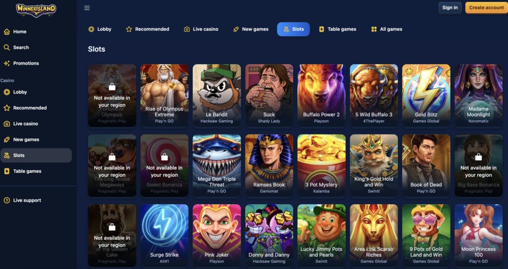 Winner Island - Best Casino For Visa Credit Card Deposits 